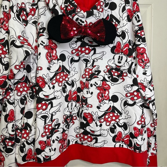Disney Minnie Mouse Zip up Hoodie with Padded Mouse Ears - Women's Sz XL - Picture 10 of 14